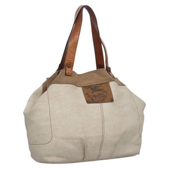 BURBERRY Blue Label Tote Bag Canvas Beige Auth ti2804 - Picture 1 of 16